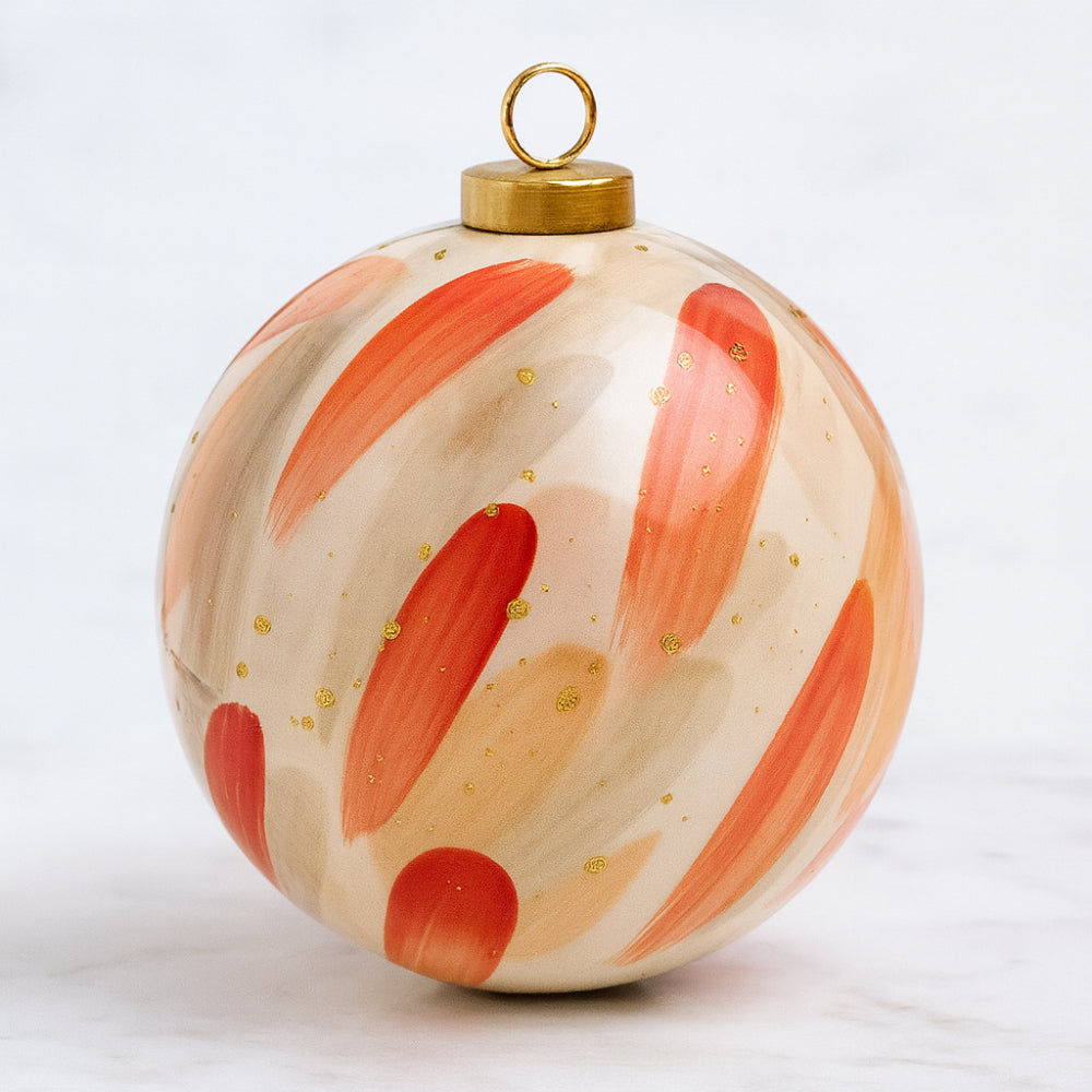 Sfera natalizia Babbomatto Ø10 cm dipinta a mano decorazione per albero di Natale