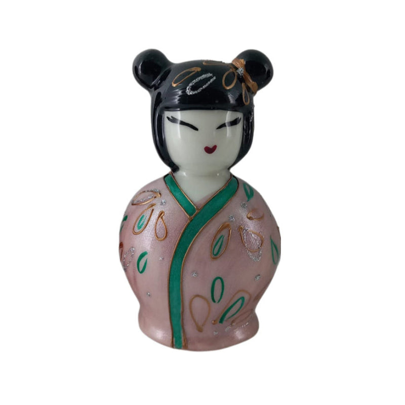 Sharon Campana Kokeshi Suami Cipria In Porcellana dipinta a Mano H.12X7,5 Cm