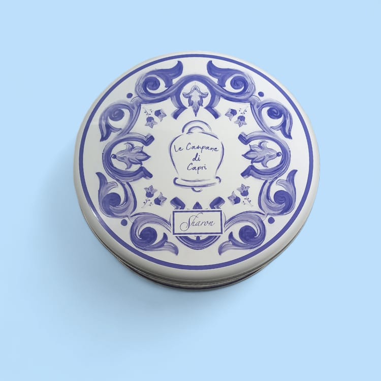 Sharon Campana di Capri Biscuit Avion Scatola in Latta H.7x19 c\ Confetteria Orefice 350Gr
