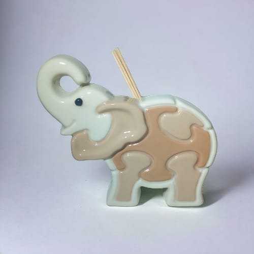 Sharon Diffusore Puzzle Elefante in Porcellana H.13x14 cm