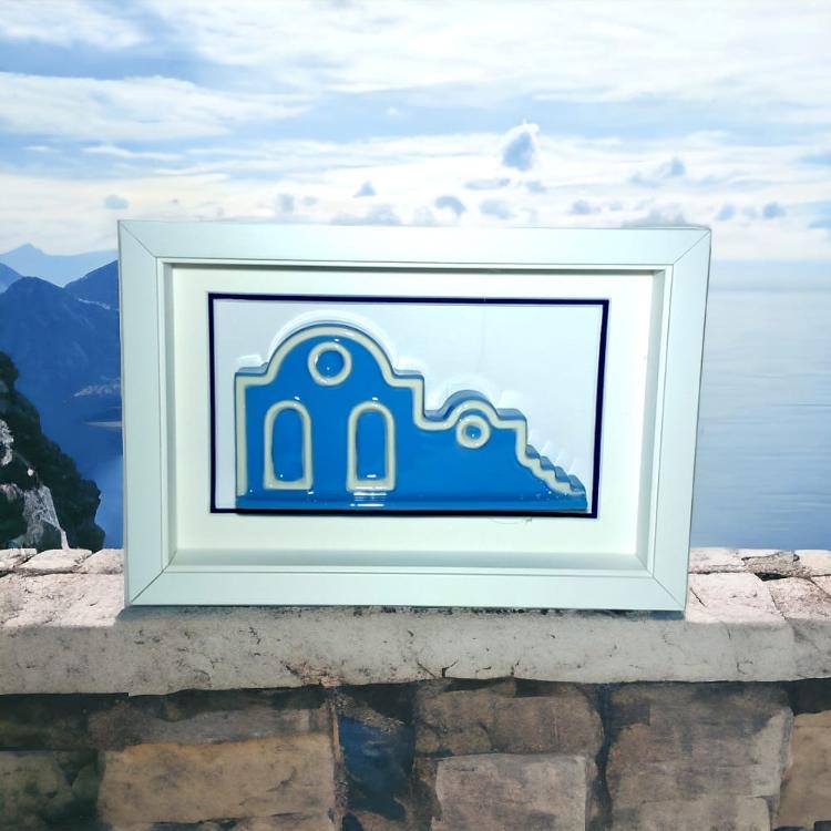 Sharon Mediterraneo Quadretto in Porcellana 22,5x15,5 Amalfi Avion