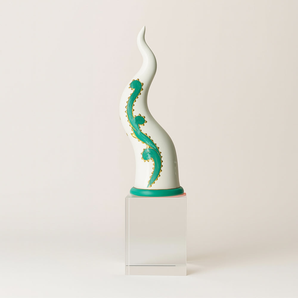 Sharon – Corno Verde “Virgolette” Cristallo H19x5,5 – Le F