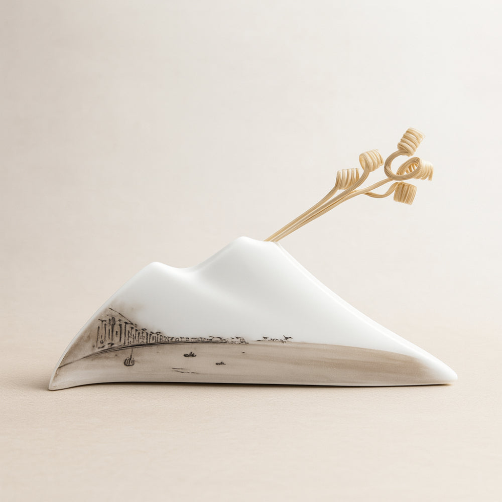 Sharon Diffusore Vesuvio Seppia in Porcellana 17x6 cm