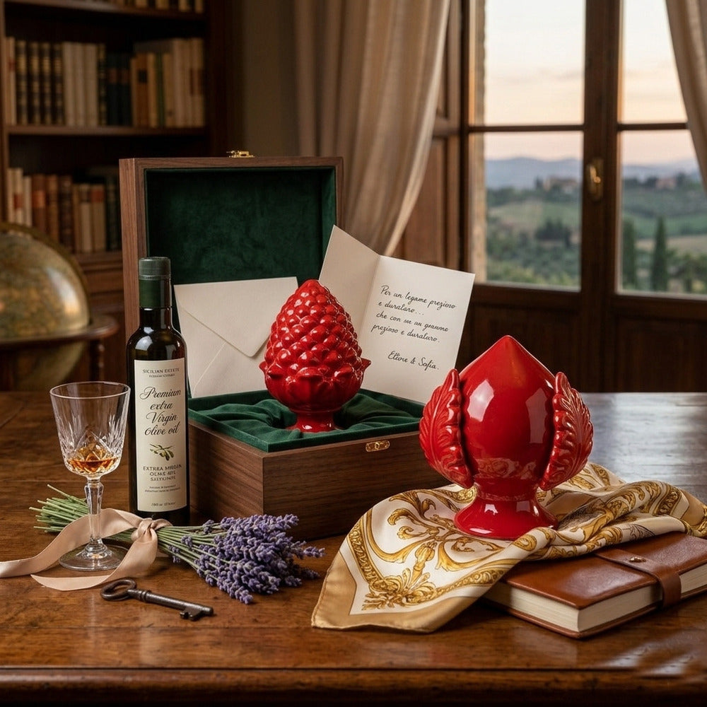 Sharon Pigna Portafortuna Ceramica Rosso H15 cm