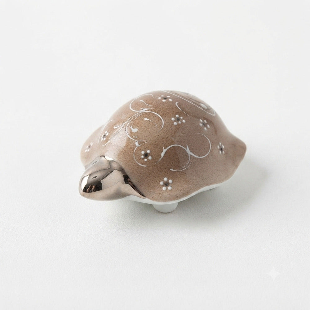 Sharon Tartaruga Decorativa in Porcellana da Collezione 11x8,5x5 cm