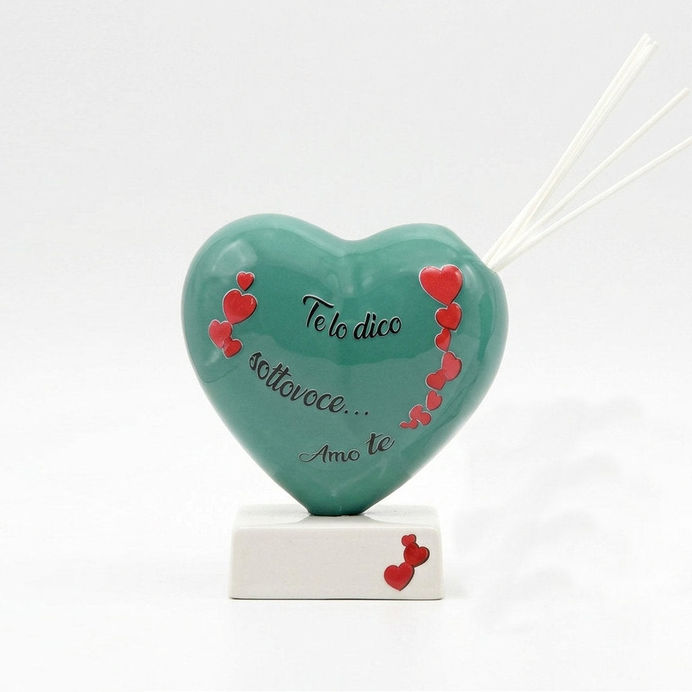 Spago di Terra Cuore Diffusore Profumo Ceramica 13 cm