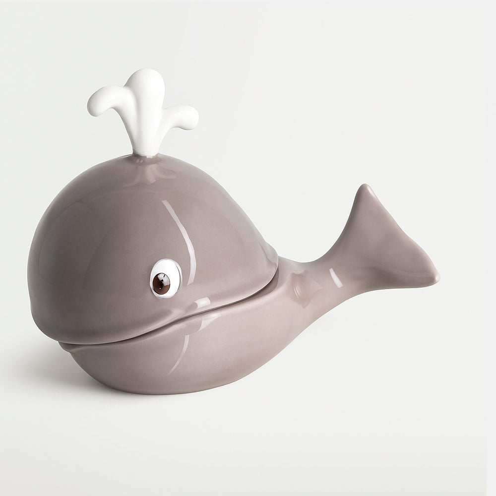 Spremiagrumi balena in ceramica Spago di Terra H18cm