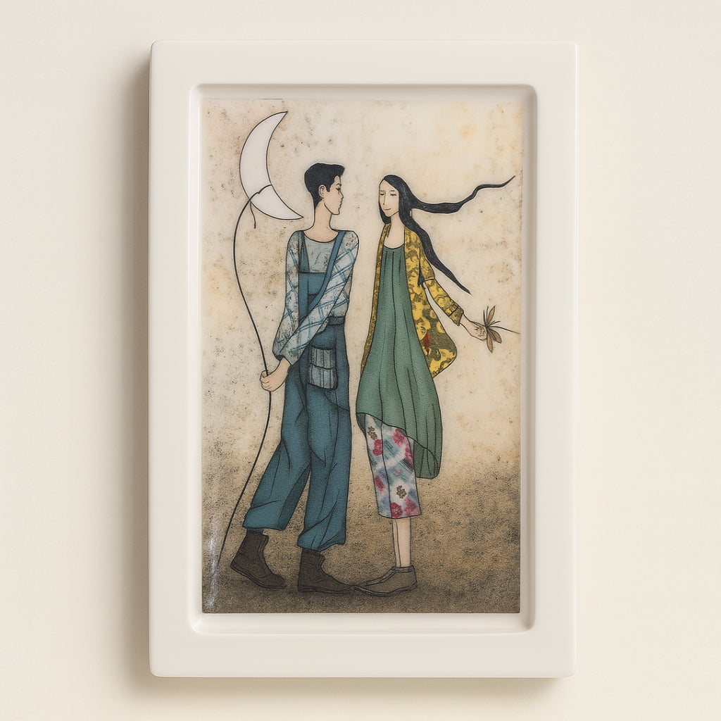 Terre di Scirocco – Quadretto New Love 17x24 cm in Ceramica Artistica