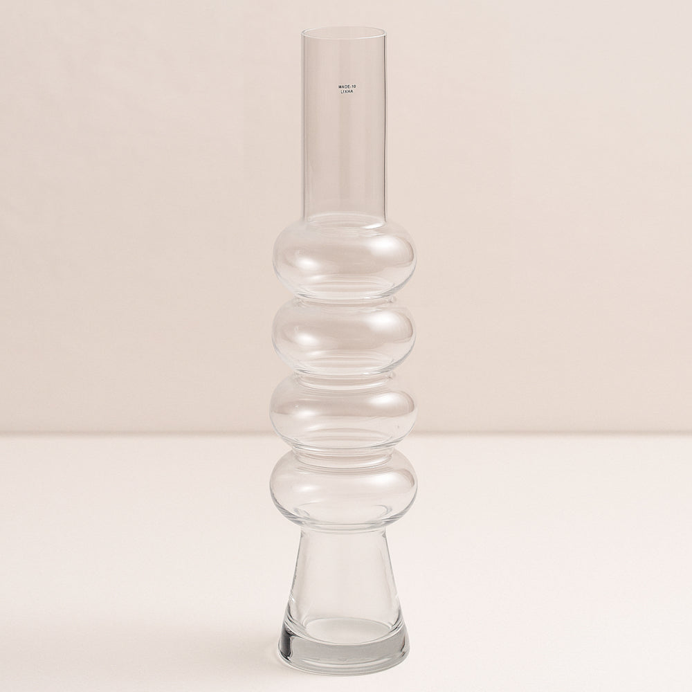 Vaso cilindrico Saphira in vetro trasparente H 45 cm