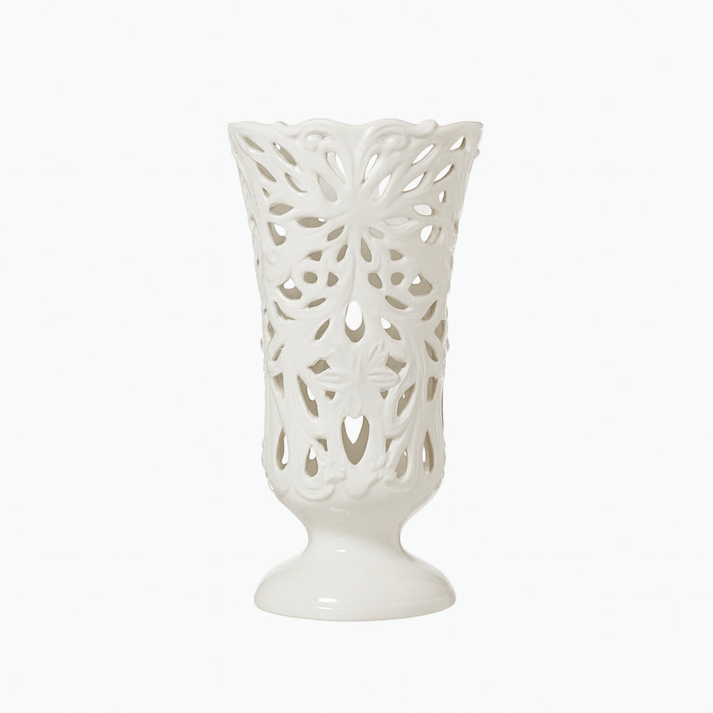 Vaso in ceramica traforata Arte di Nacchi 21×21×40 cm per decorazione