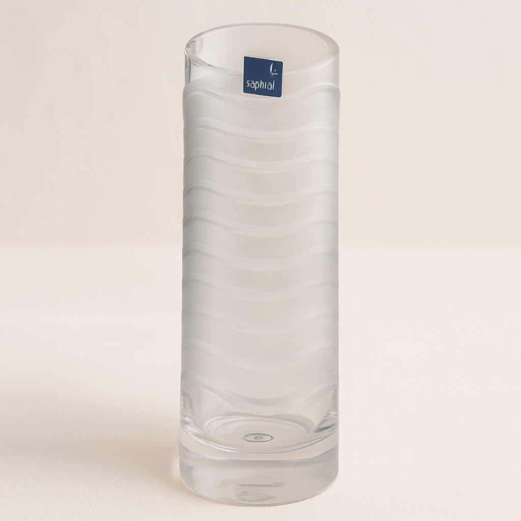 Vaso in vetro satinato Saphira H 35 cm Ø 10 cm