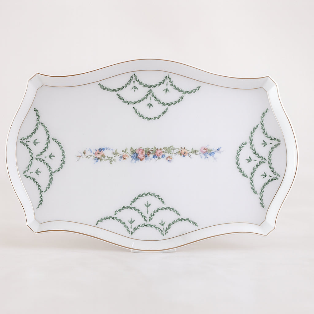 Vassoio Limoges in porcellana fine 40 cm con decoro Florence – Le Favole