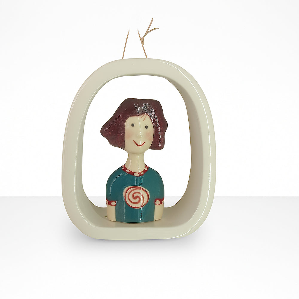 Video Bambina Terre di Scirocco in Ceramica Artistica 14x12 cm