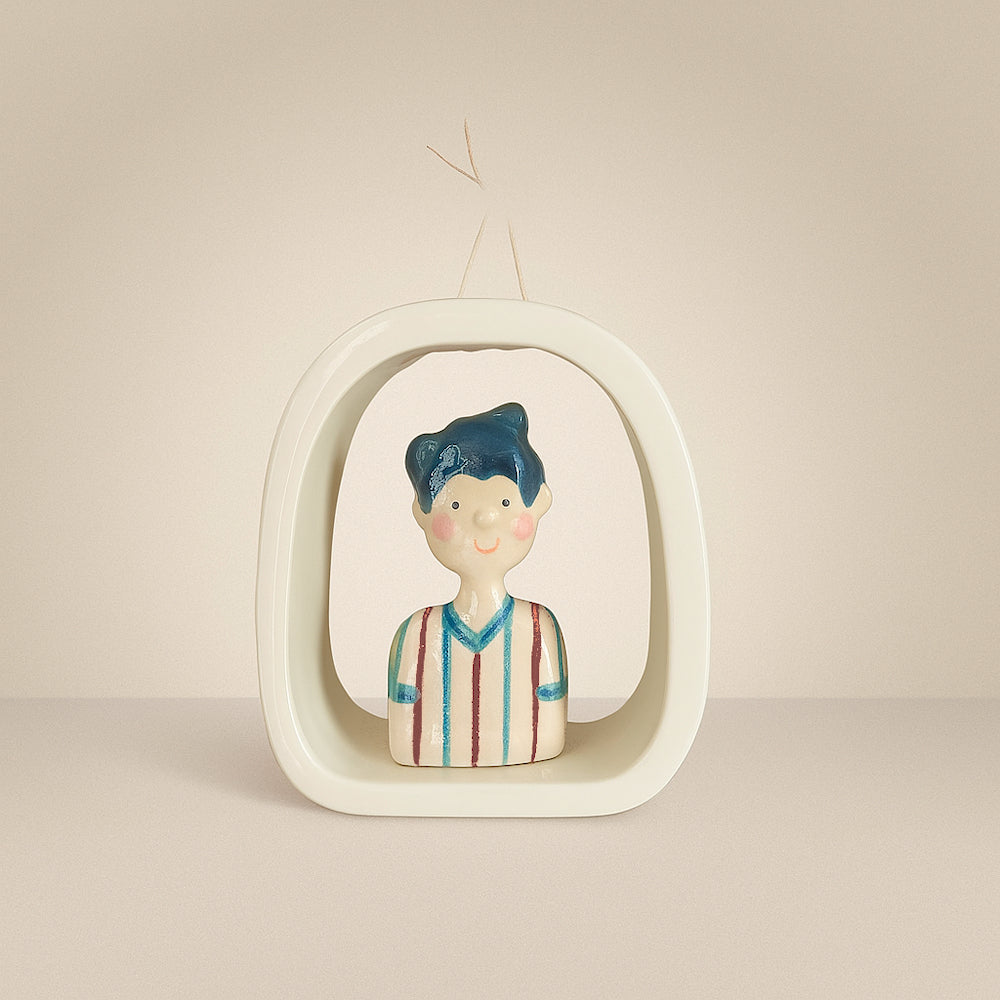 Video Bambino Terre di Scirocco in Ceramica Artistica 14x12 cm
