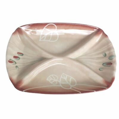 Wald Antipastiera 4 Scomparti In Ceramica Decoro Naturalmente Papaveri 35.5x24xh.4.5cm