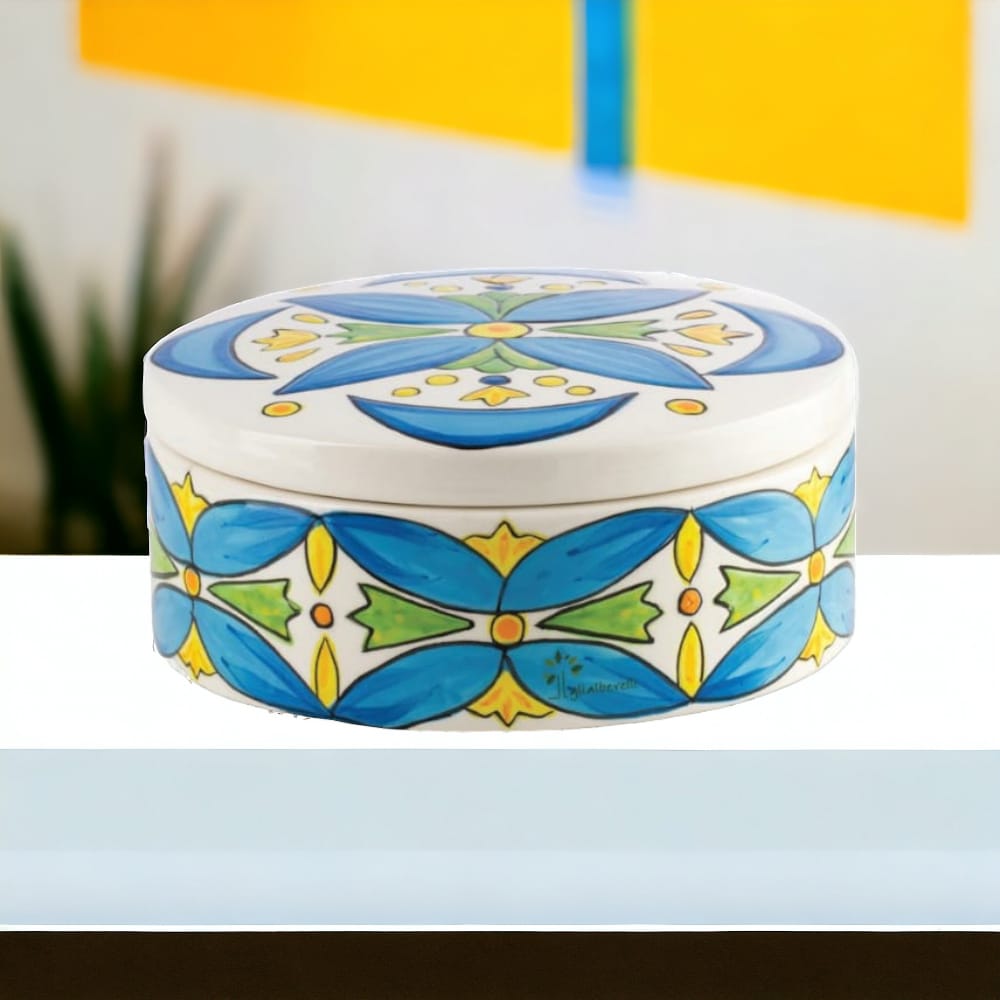 Positano Ceramic Tree Box 15x6 cm