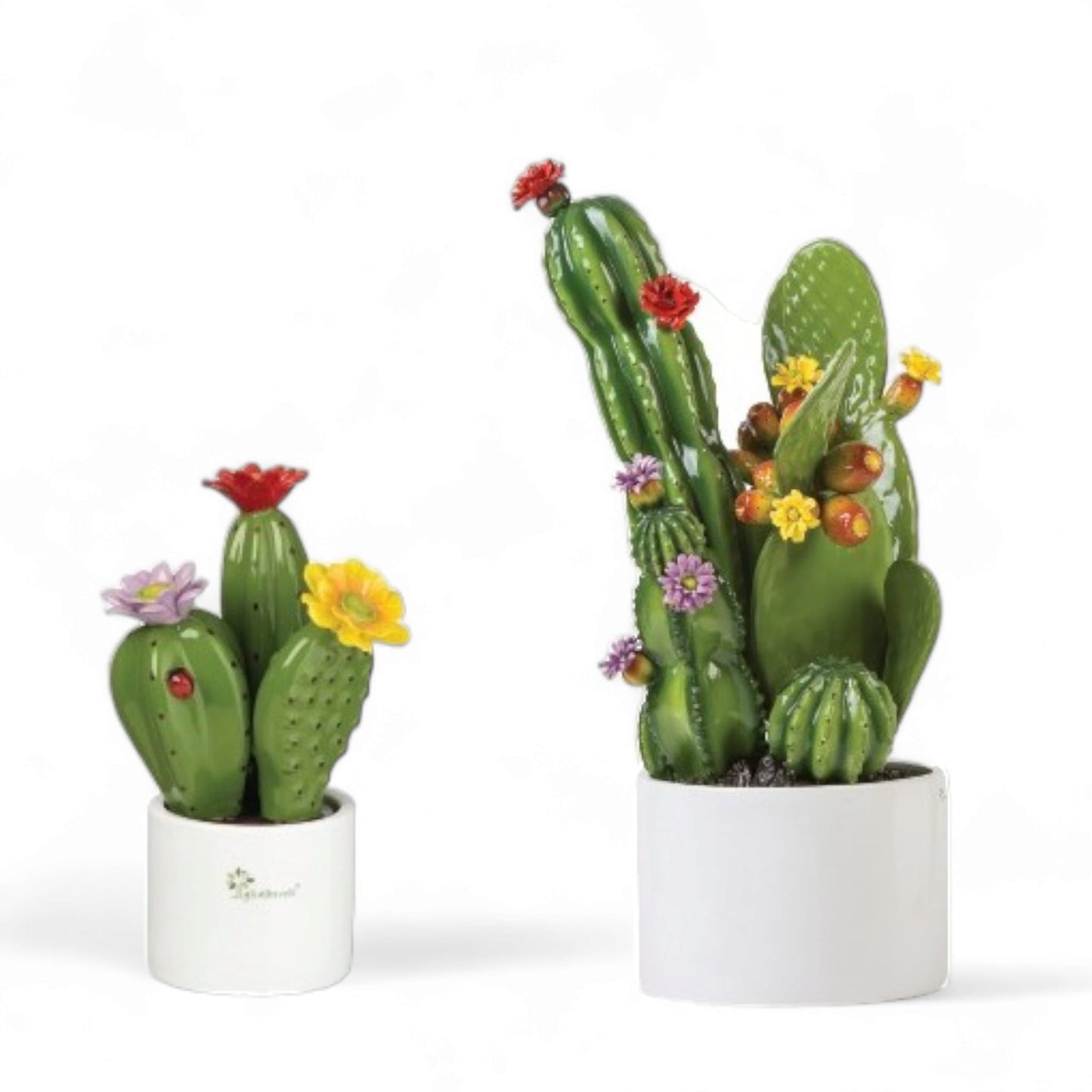 The Capodimonte Triple Ceramic Succulent Plants, 20/88 cm