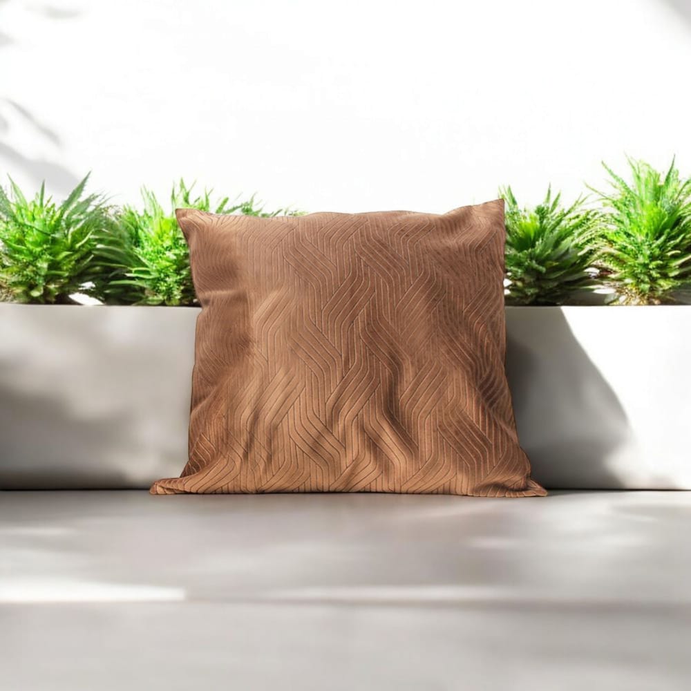 Paola Rolando – Cuscino Velvet Visone 43x43 cm – Tessuto Made in Italy