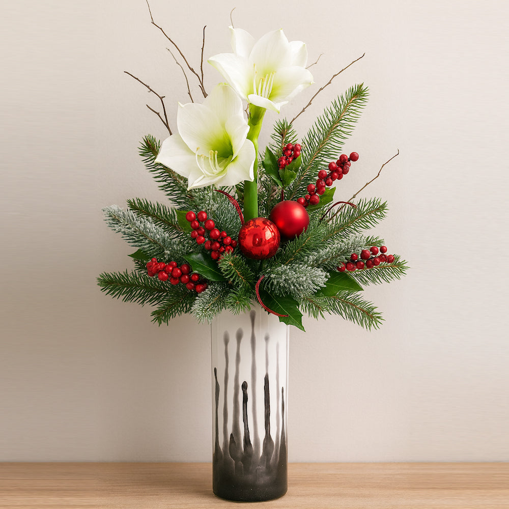Zampiva Vaso Porcellana Bianco Fango H 29,5 cm Decoro Neige