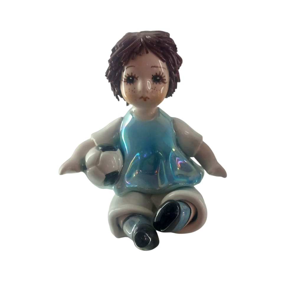 Zampiva – Statuina Calciatore H.9x7 cm in Porcellana Made in Italy