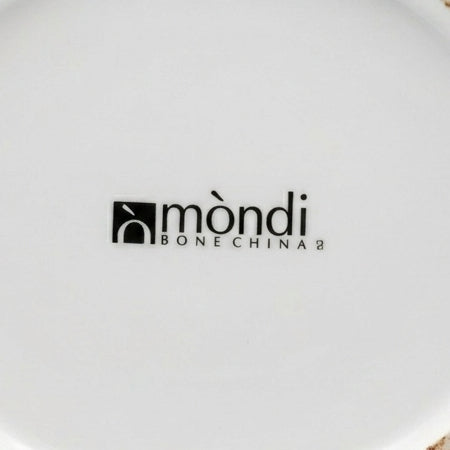 Zuppiera Mondì porcellana bianca filo platino 30x20x20 cm elegante