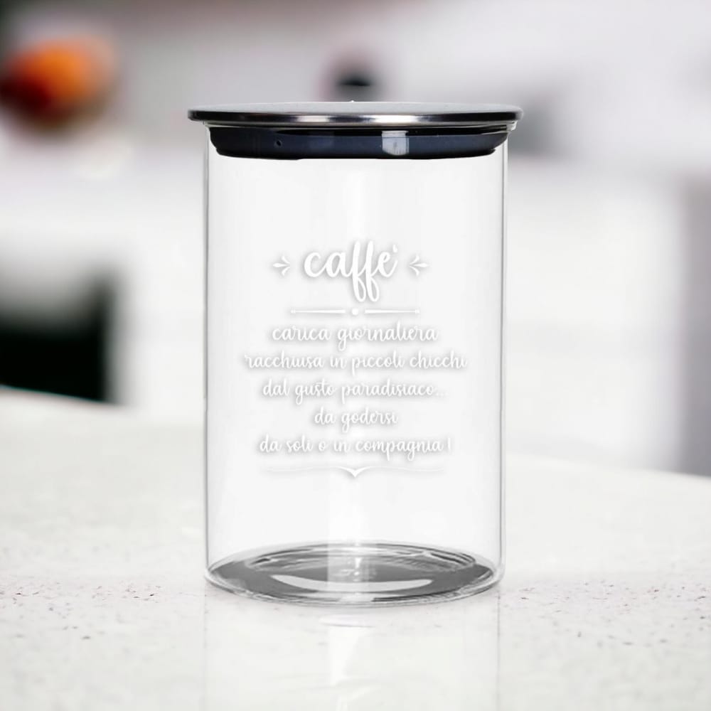 Brandani Barattoli Sale Zucchero Caffè In Vetro Con Tappo In Metallo Capacità 750 Gr