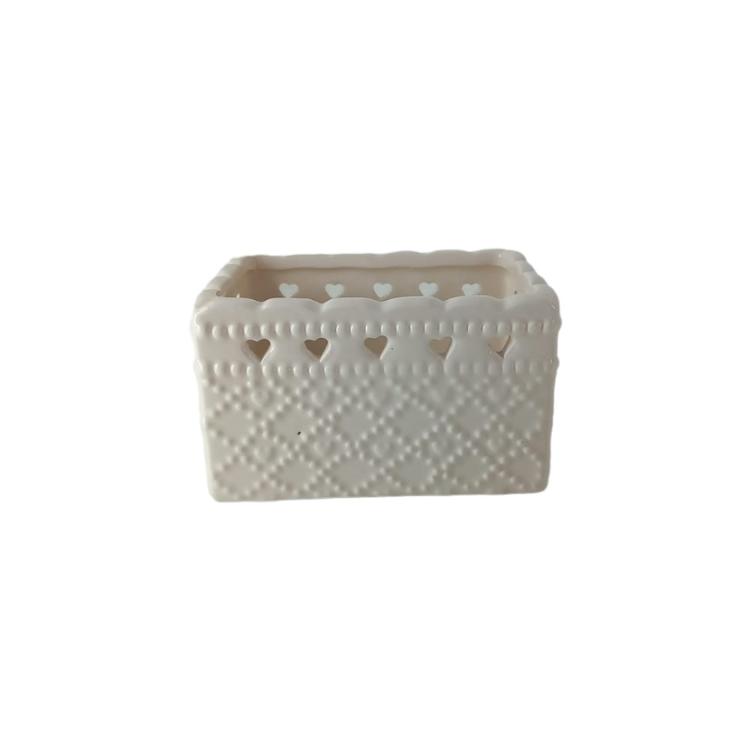 Ad Creazioni Porta Bustine da Te In Porcellana Bianca 10 X 7 Cm Tisane Tea