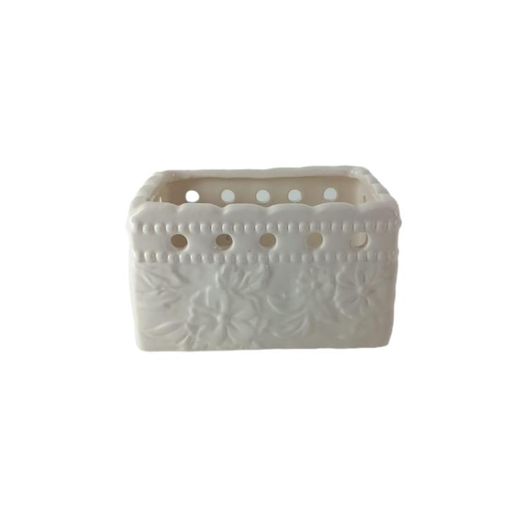Ad Creazioni Porta Bustine da Te In Porcellana Bianca 10 X 7 Cm Tisane Tea