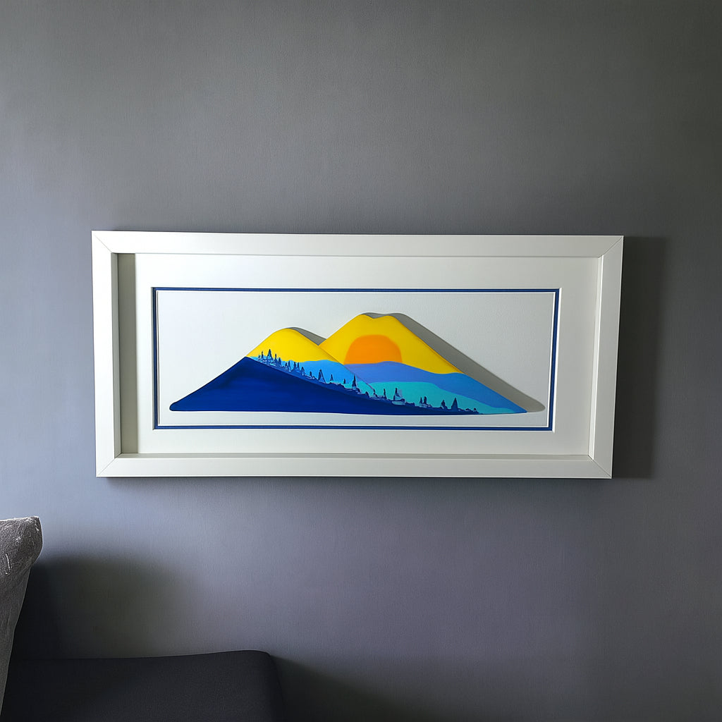 Sharon – Sunset Quadretto Vesuvio in Porcellana 35,5x17,5 cm