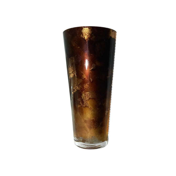 Cive Vaso In Vetro Color Bronzo H.30x14 Cm