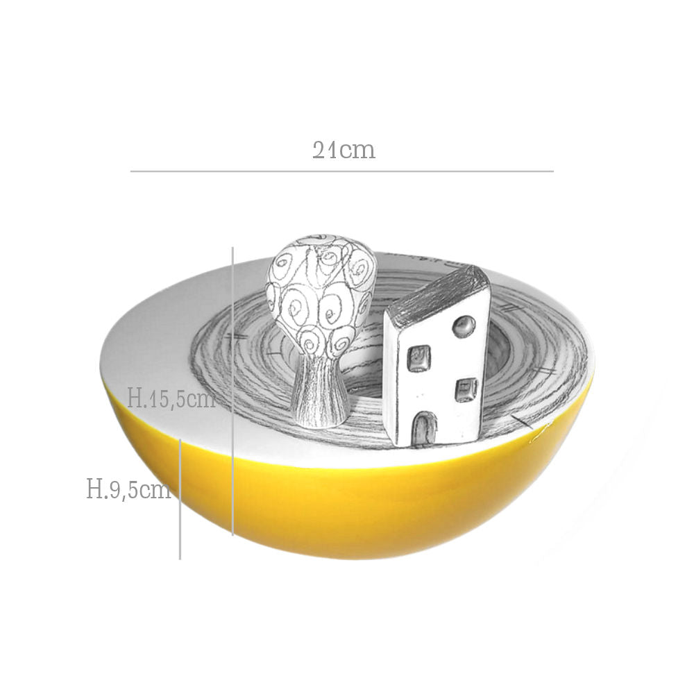 Terre di Scirocco Piazzetta 2 Elementi Casetta + Albero Ø21cm in Ceramica
