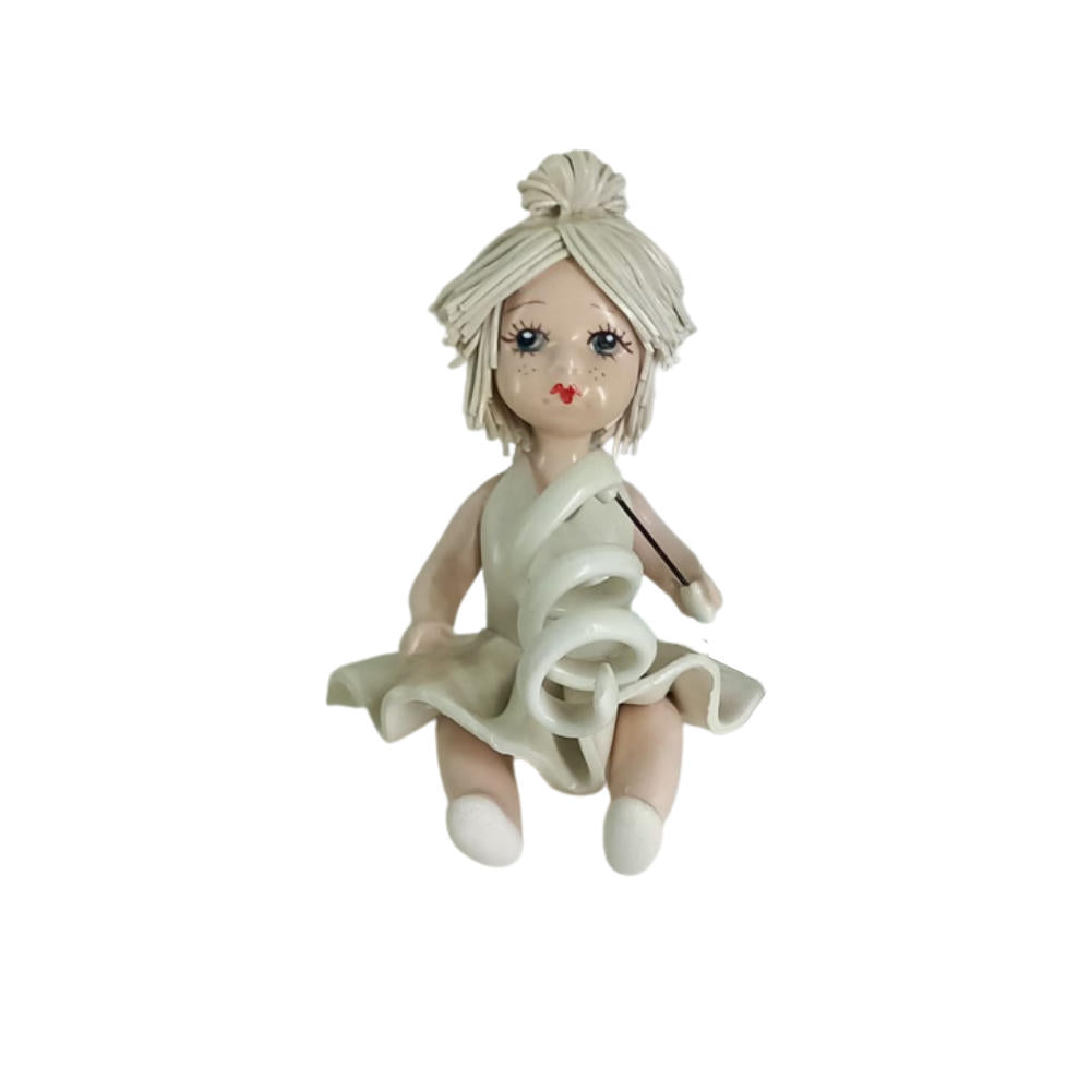 Zampiva Statua Ballerina Danza Artistica H.9 Cm Statuina In Porcellana Fine Made In Italy 03