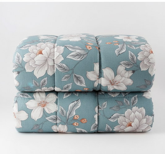 Trapunta Aris Matrimoniale in Cotone Stampa Fiori stilizzati  270x270 cm