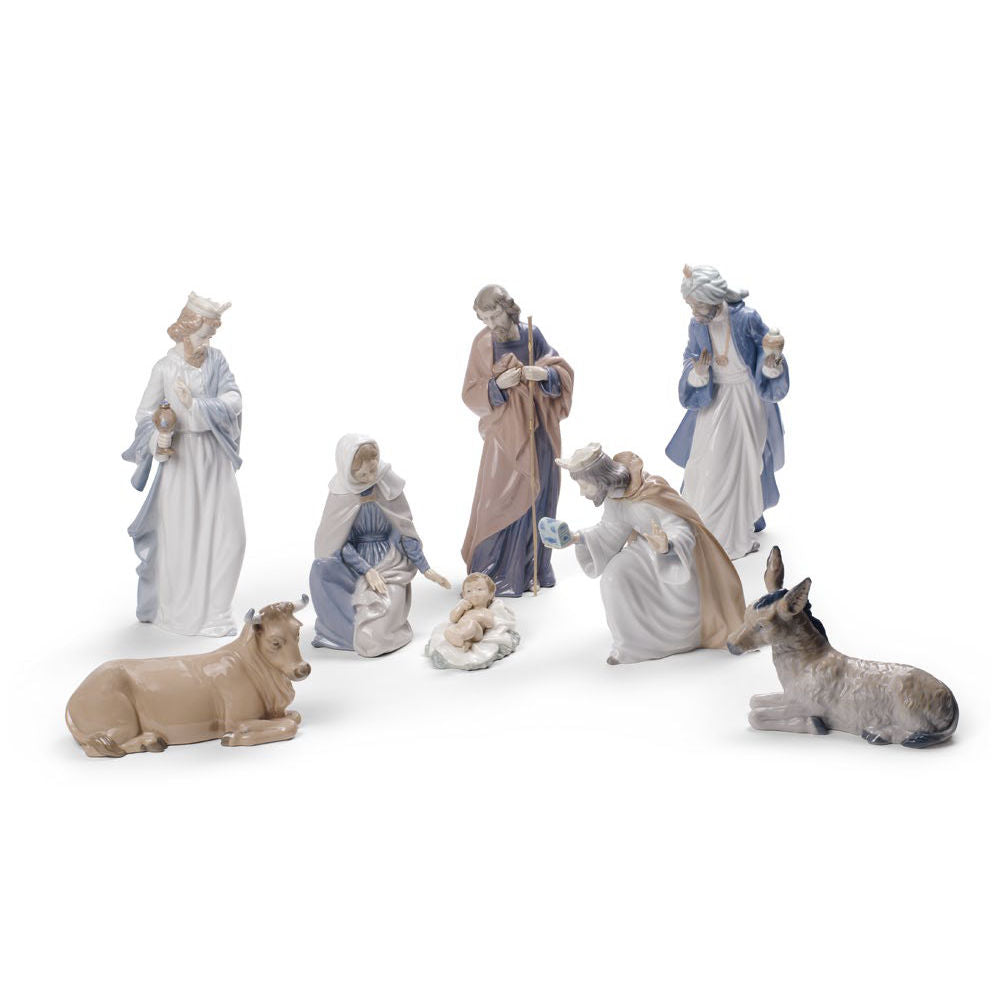 Nao Asino Asinello Nativita' Nativity In Porcellana Presepe Natale Lladro Sacra Famiglia