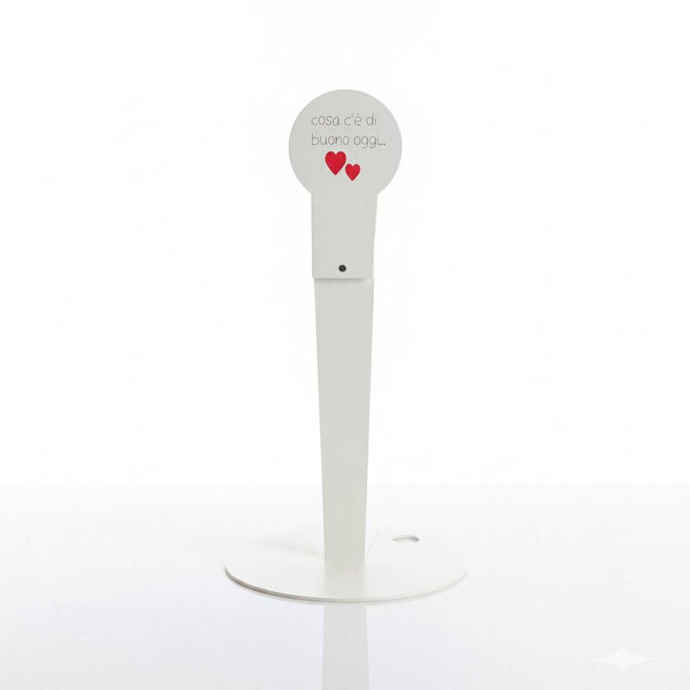 Porta rotoli scottex Negò in metallo con cuore frase decorativa 31x14 cm