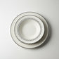 Noritake Westover Platinum Porcelain Dinner Plate / Soup Plate Set 