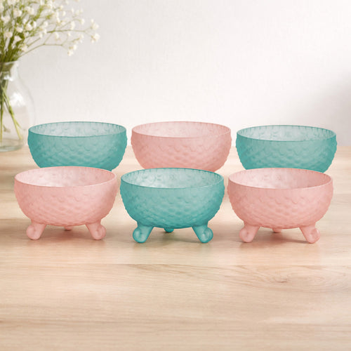 Madrhélen Paris Set 6 Macedonia in Vetro Bubble H 6x9 cm Rosa