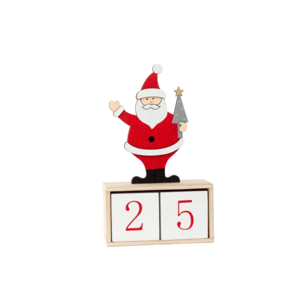 Cuorematto Datario Calendario Dell Avvento H20x13cm Babbo Natale Regalo Natale Christmas