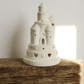 Ad Creation Castello Led in Ceramica Biscuit Bianco Principessa 16x10 Cm