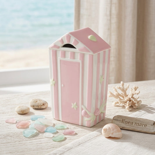 Ad Creation Scatola Porcellana Cabina Mare 18x10x6 cm