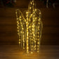 Albero di Natale in salice bianco con luci LED calde – altezza 2 metri