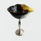 Alzata Daliana in Old Sheffield anticato H22 cm, stile vintage decorativo