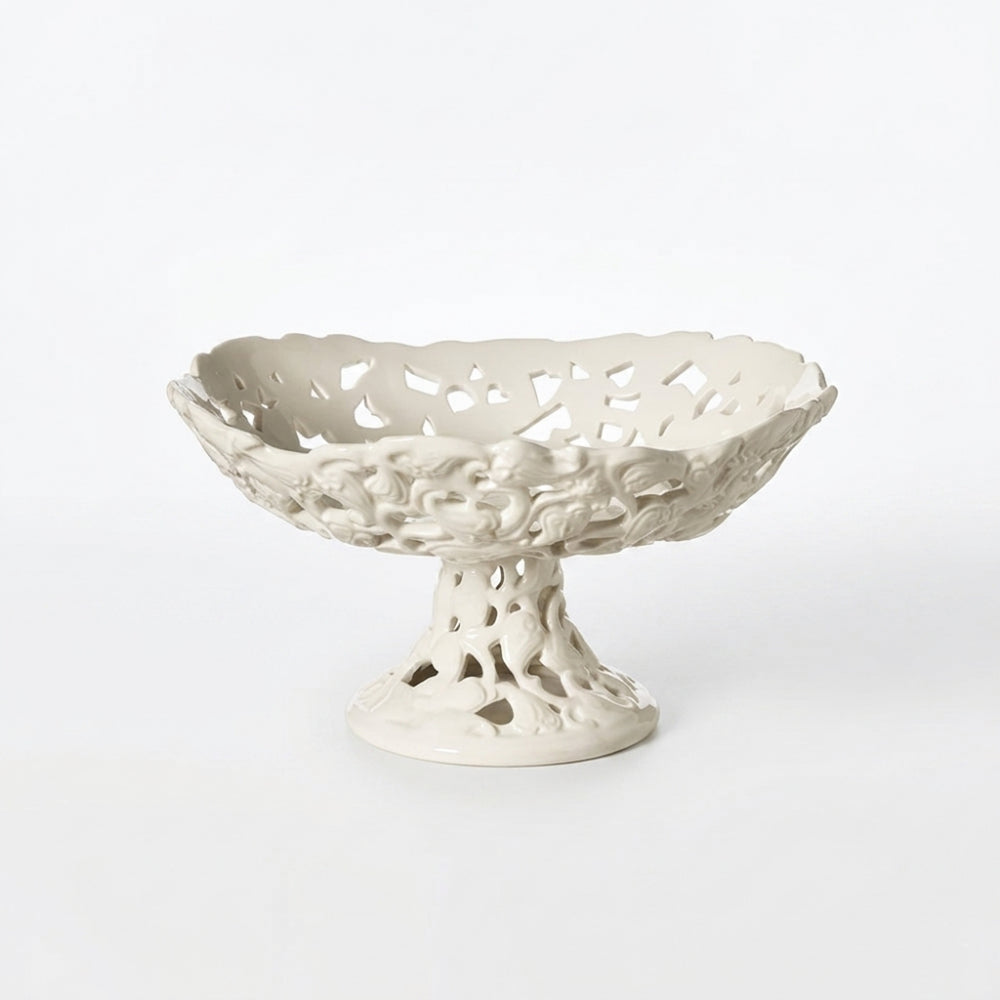 Alzatina Arte di Nacchi in ceramica 26,5x14,5 cm elegante decorativa