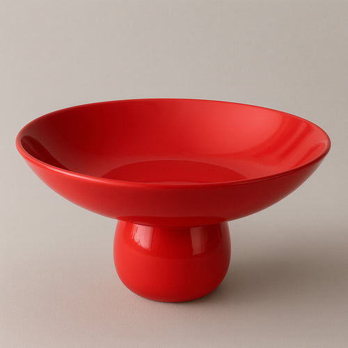 Alzatina Porcellana Colorata Moderna Ø 20 cm H 10 Rosso