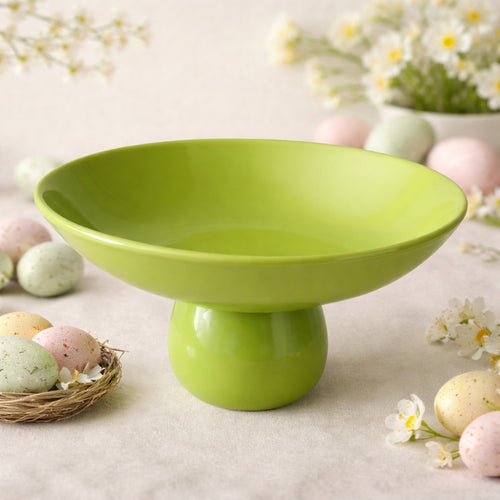 Alzatina Porcellana Colorata Moderna Ø 20 cm H 10 Verde