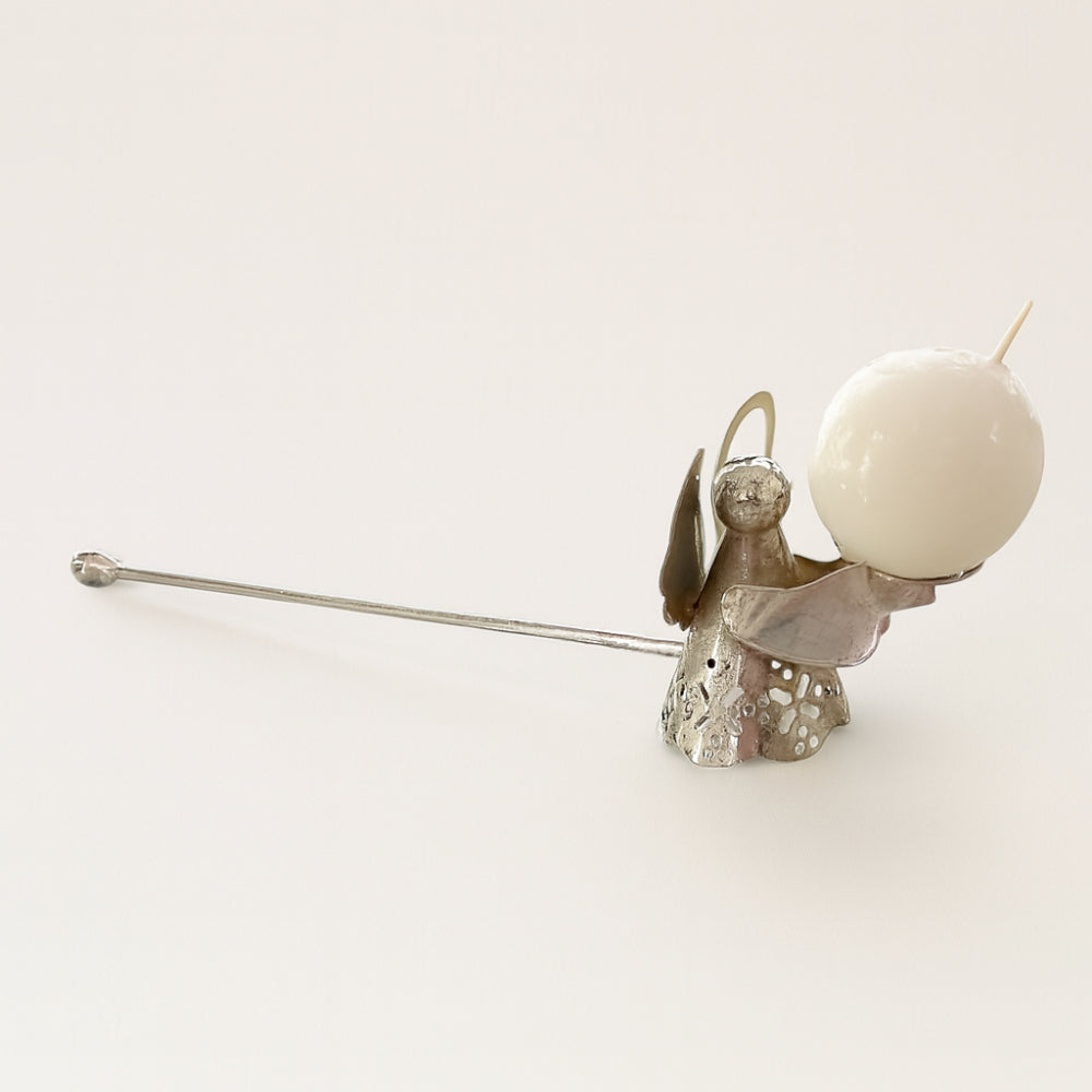 Angelo spegnicandela Daliana H20 cm in metallo anticato decorativo

