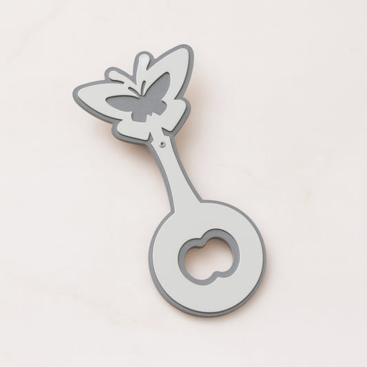 Apribottiglia in metallo con decoro quadrifoglio 16 cm