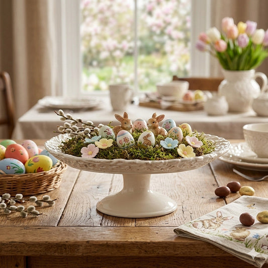 Arte di Nacchi Alzatina Ceramica Traforata 31,5×21,5×12 cm