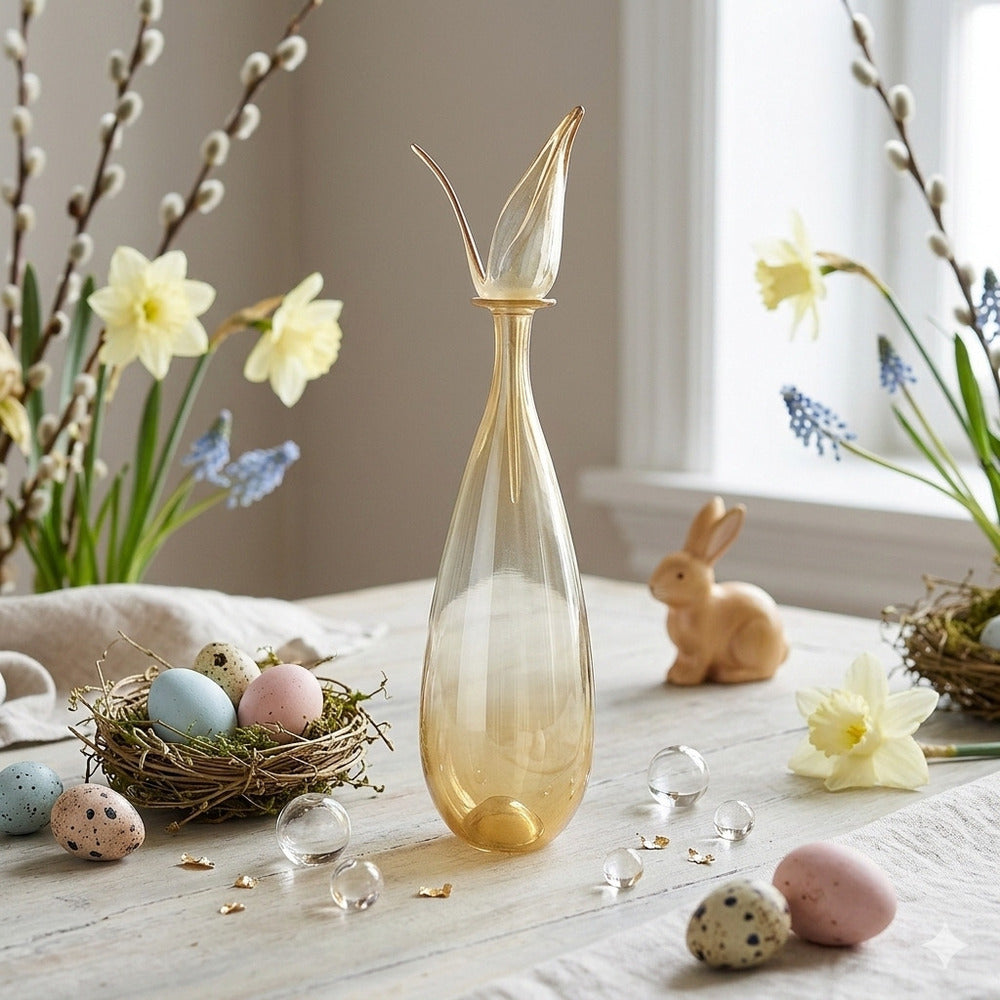 Artevetro Bottiglia Tulipe Vetro Soffiato H29x8 cm