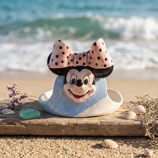 Arthesiana Centro Tavola Porta Bon Bon Minnie Ceramica H 25 cm